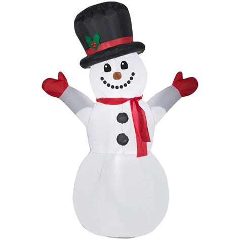 Home Accents Holiday 5 Ft Led Christmas Airblown Inflatable Snowman