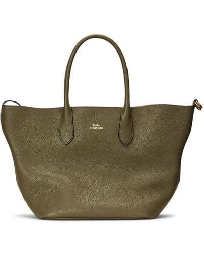 Natural Polo Ralph Lauren Tote Bags For Women Lyst