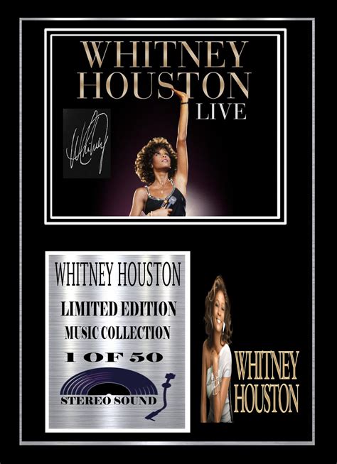 Whitney Houston Signed Mount Etsy