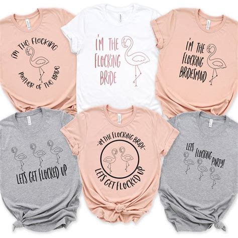 Flamingo Bachelorette Party Shirts Brides Flock Flamingo Etsy