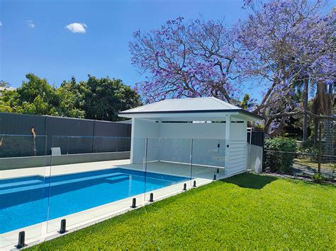 White Hamptons Style Pool Cabana Gazebo Newmarket Brisbane