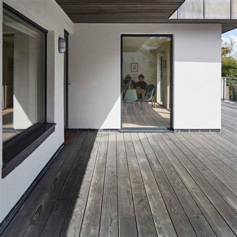 Accoya Color Grey Terrasse für Privathaus modifiziertes Holz