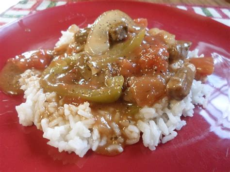 Easy Pepper Steak Over Rice