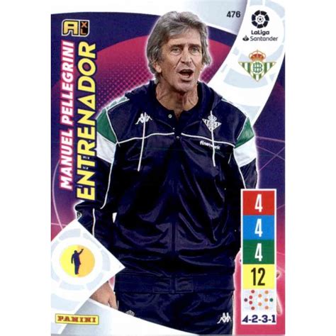 Soccer Trading Cards Manuel Pellegrini Entrenador Betis Adrenalyn XL