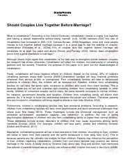 Should Couples Live Together Before Marriage Pdf Should Couples Live