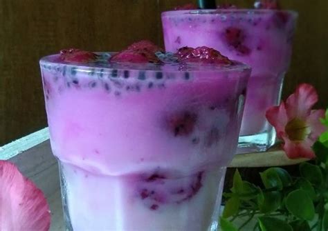 Resep Es Buah Naga Selasih Oleh Mak Win Cookpad