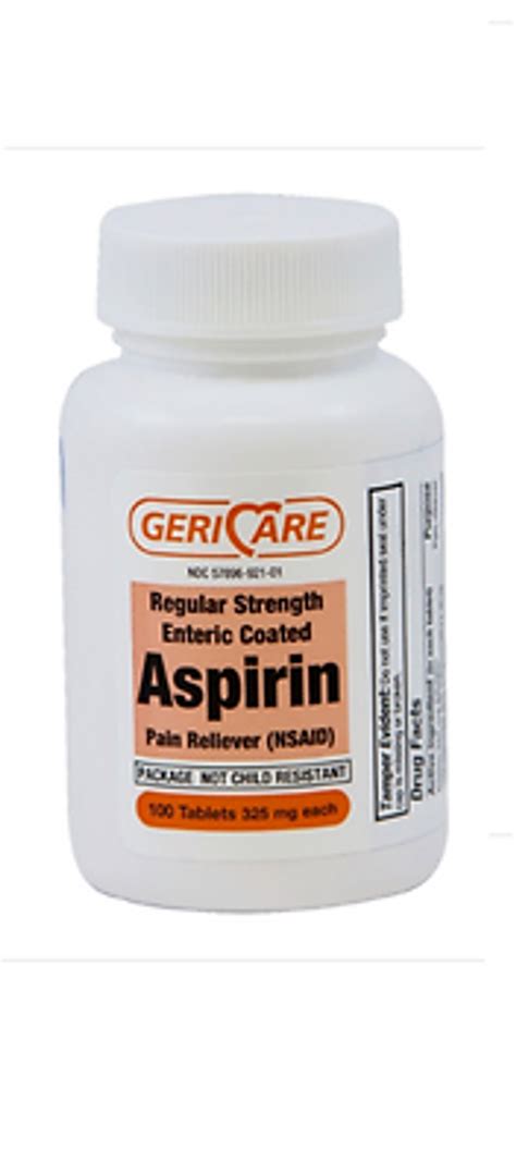 Geri-Care Enteric Coated Aspirin Pain Reliver 325 MG 100 ct