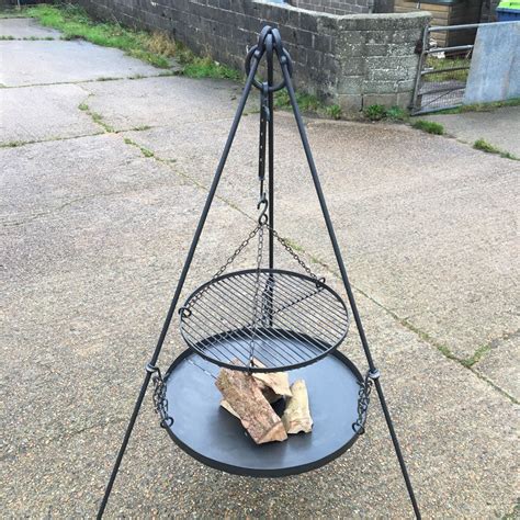 Large Firepit Set With Cooking Grill And Tripod Campfire Cookshop