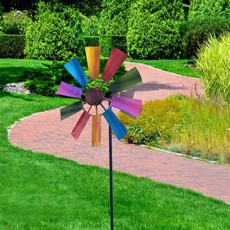 FloHua Bedroom Decor Clearance Wind Spinne R Outdoor Metal Stake Yard