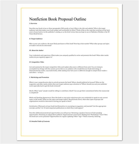 Non-Fiction Book Outline Template - 5+ For Word, PDF Format - Dotxes