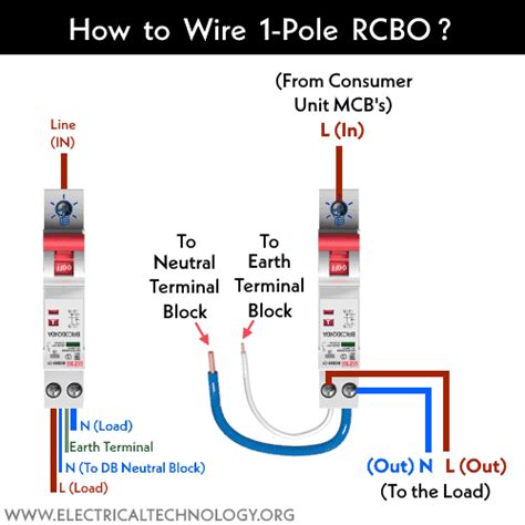 How To Wire An Rcbo Residual Current Breaker With Overcurrent