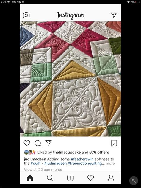 The Instagram Page On Instagram Shows An Image Of A Quilted Design