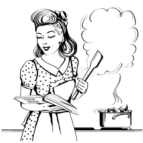 Woman Cooking Stock Illustrations 32 106 Woman Cooking Stock