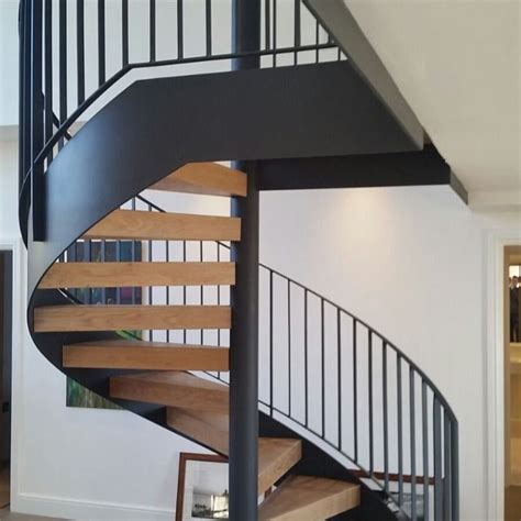 Solid Wooden Indoor Prefabricated Stairs Spiral Stairs Stainless Steel ...