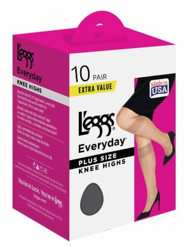 Leggs Everyday Plus Size Knee High Sheer Toe Pk Fred Meyer