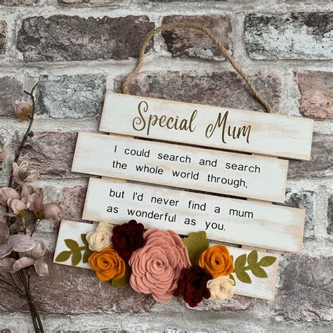 Special Mum Wooden Plaque Mothers Day T Wooden Hanging Etsy