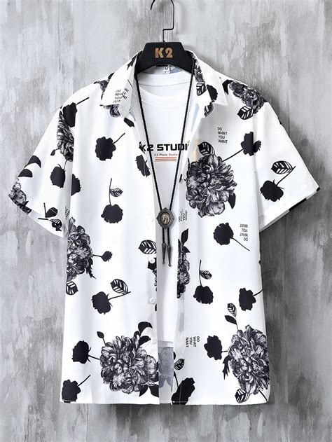 White Casual Collar Short Sleeve Fabric Floral Slogan Shirt Embellished