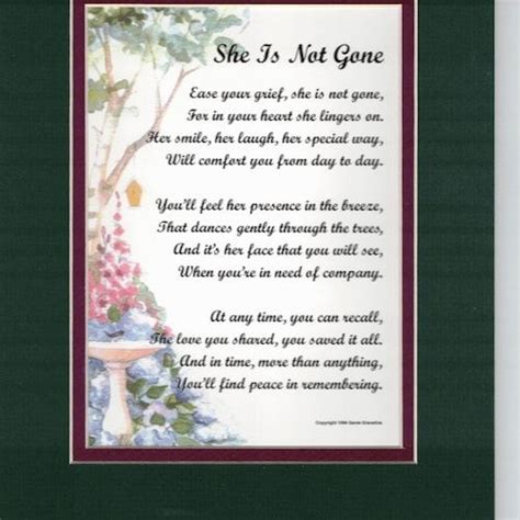 Buy Father Mother Memorial Poem Son Daughter Sympathy Poem Husband