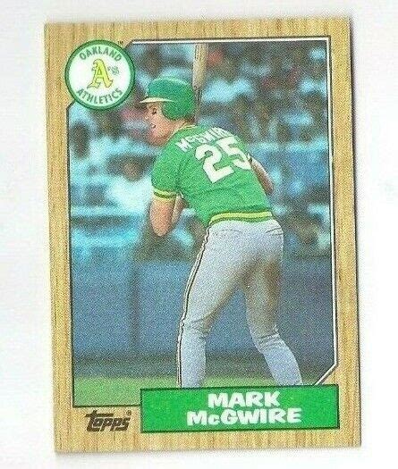 1987 Topps Mark McGwire RC 366 CARD PACK FRESH EBay