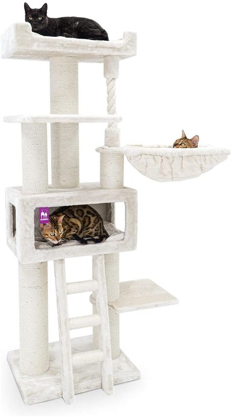 Petrebels Arbre à Chat Geant Parklane 175 cm Couleur Beige Crème