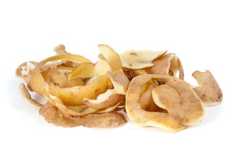 Some potato peel stock photo. Image of white, peeled, isolated - 7022346