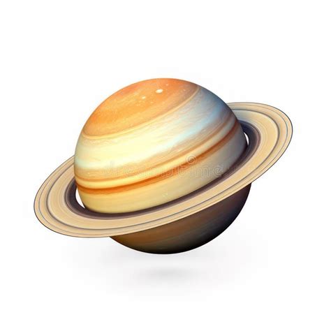 Planeta Saturn Aislado En Blanco Creado Con Ai Generativo Imagen De