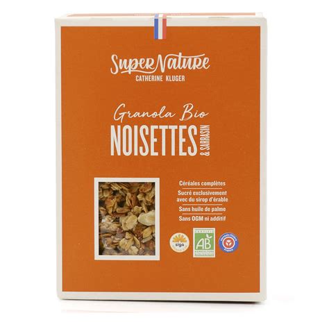 Granola Bio Aux Noisettes Et Sarrasin Granola SuperNature Par