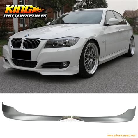 Fit For 09 12 10 11 Bmw E90 Front Bumper Lip Splitter 2pcs Painted Titanium Silver Metallic