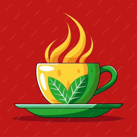 Premium Vector A Cup Of Tea Or A Cup Of Coffee Vector Illustration