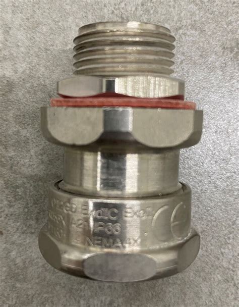 Hawke A M Ex Brass N P Cable Gland With Lock Nut Ip Washer