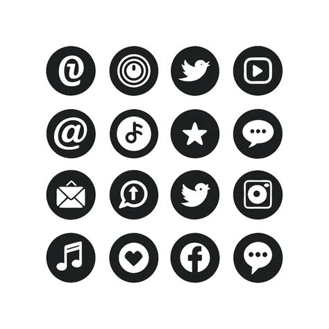 Premium Vector Social Media Icons Concept Vector Set