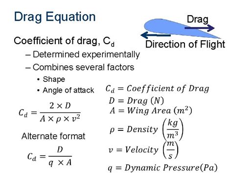 Aerodynamic Forces Lift And Drag Lift Equation Lift