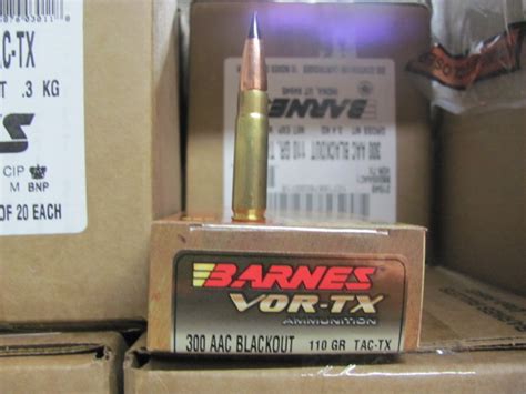 20 Round Box 300 Aac Blackout 110 Grain Tac Tx Barnes Vor Tx Ammo