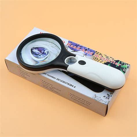 Magnifier Kaca Pembesar 3x 10x 2in1 Dengan Lampu 3 Led Membaca