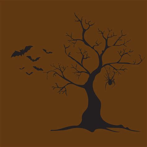 Black trees silhouette on brown background. 13093092 Vector Art at Vecteezy