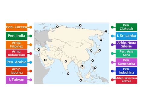 Asia Peninsule Insule Arhipelaguri Labelled Diagram