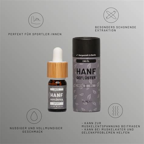 HANFGEFLÜSTER CBD Sport 10 10 ml Shop Apotheke