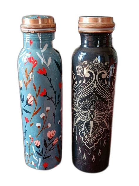 Printed Copper Water Bottle Set 1000ml At Rs 365 Piece In Mathura ID