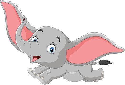 Cartoon happy baby elephant flying 15219780 Vector Art at Vecteezy