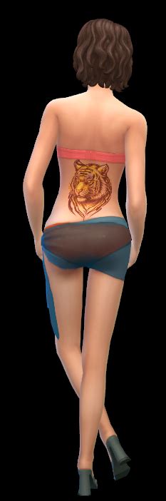 Tigress Back Tattoo Base Game Compatible Screenshots Create A Sim