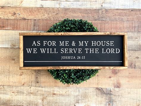 As For Me And My House We Will Serve The Lord Scripture Sign Etsy