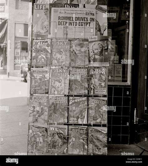 Magazines on a Newsstand Stock Photo - Alamy