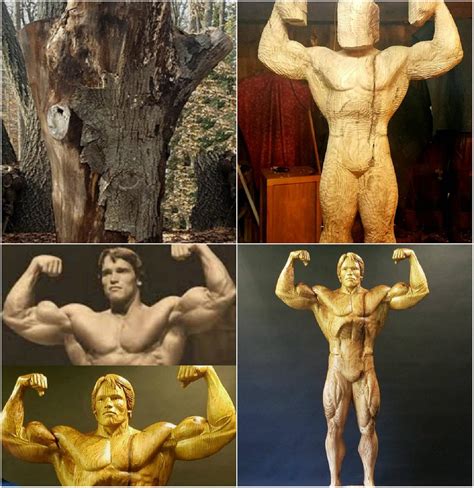 Carving A Life Sized Arnold Schwarzenegger Out Of Austrian Oak More