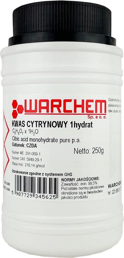 Drobne Akcesoria Medyczne Warchem Kwas Cytrynowy Hydrat Czda G