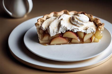 Premium Photo A Pie With Apples On It And A Spoon On A Plate