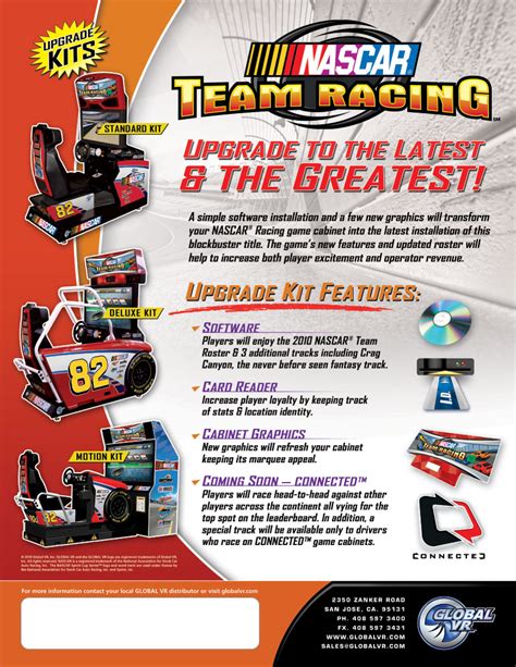 The Arcade Flyer Archive Video Game Flyers Nascar Team Racing Global Vr