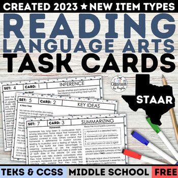 Staar Reading Language Arts Task Cards With New Item Types Tpt