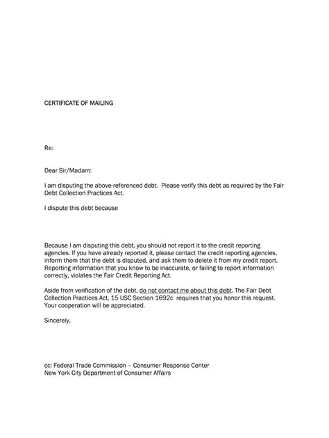 Fair Credit Act Section 604 Letter Fill Online Printable Fillable