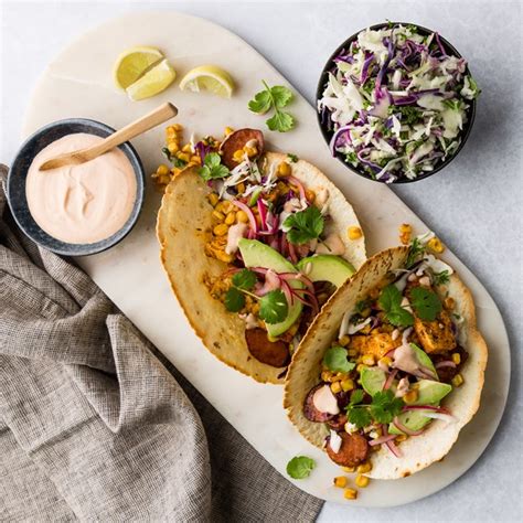 Smokin Haloumi Chorizo Tacos With Avocado Chipotle Yoghurt My