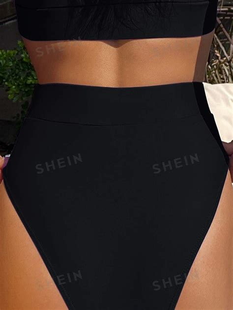 Shein Swim Basics Summer Beach High Waisted Bikini Panty Shein Usa